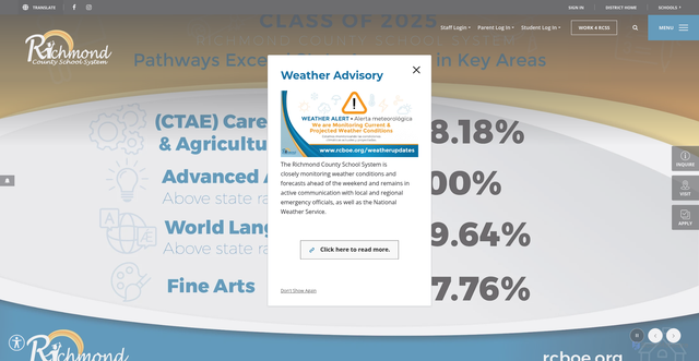 Security scan screenshot of https://www.rcboe.org/