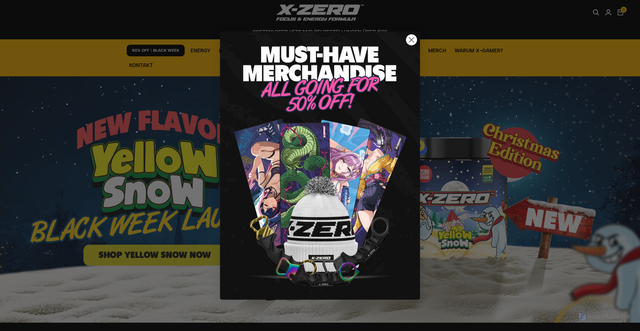 Security scan screenshot of https://x-zero.com/