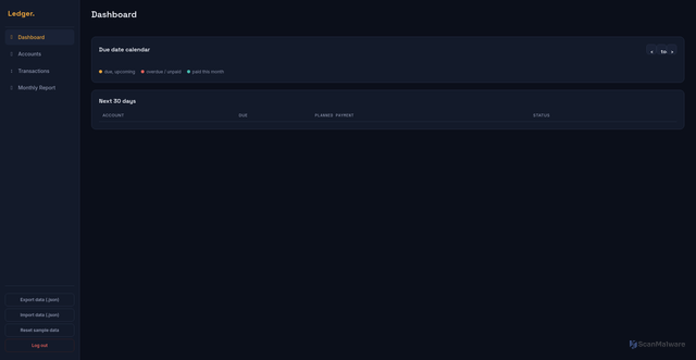 Security scan screenshot of https://bills-5xb.pages.dev/credit_ledger