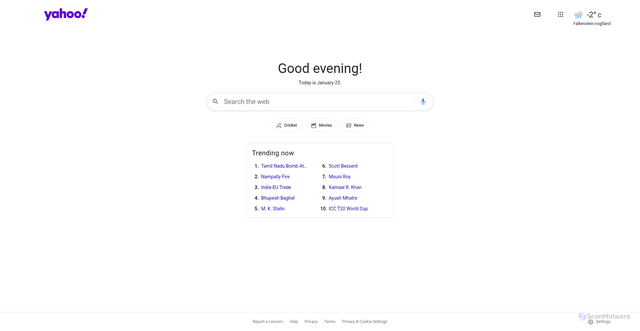 Security scan screenshot of https://in.search.yahoo.com