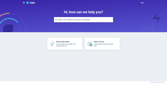 Security scan screenshot of https://cmahelpdesk.freshservice.com