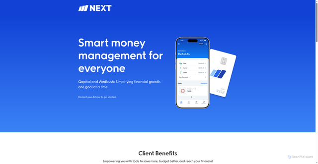 Security scan screenshot of https://www.wedbushnext.com