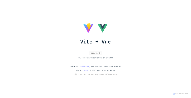 Security scan screenshot of https://vite-vue3-ztre1ynwzy.edgeone.dev/