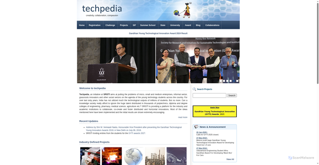 Security scan screenshot of https://www.techpedia.in