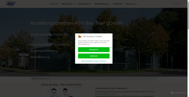 Security scan screenshot of https://www.abz-bau-saar.de/