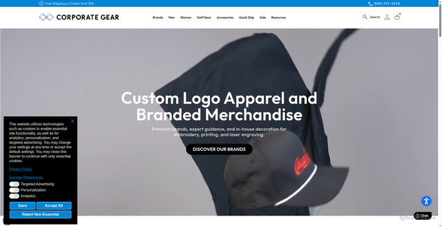 Security scan screenshot of https://corporategear.com