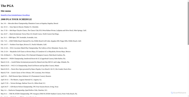Security scan screenshot of https://pga.weebly.com/pga-tour-schedule.html