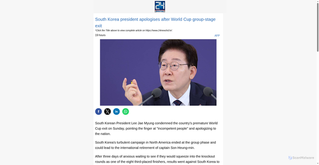 Security scan screenshot of https://www.24newshd.tv/28-Jun-2026/south-korea-president-apologises-world-cup-group-stage-exit?version=amp