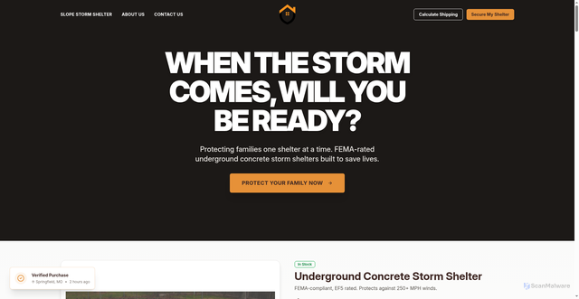 Security scan screenshot of https://homedefendpro.com