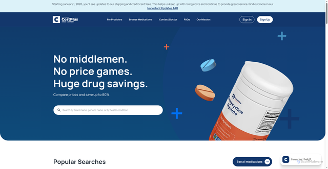Security scan screenshot of https://www.costplusdrugs.com