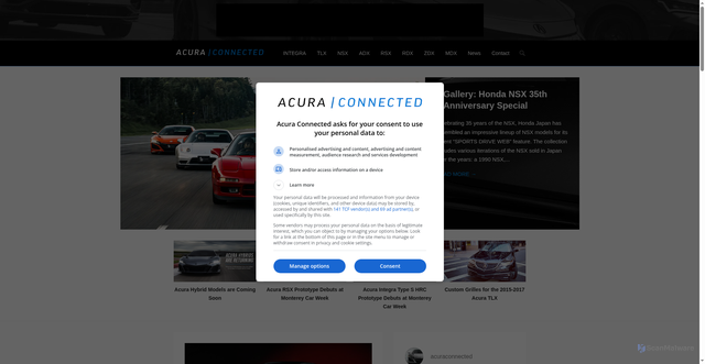 Security scan screenshot of https://acuraconnected.com/