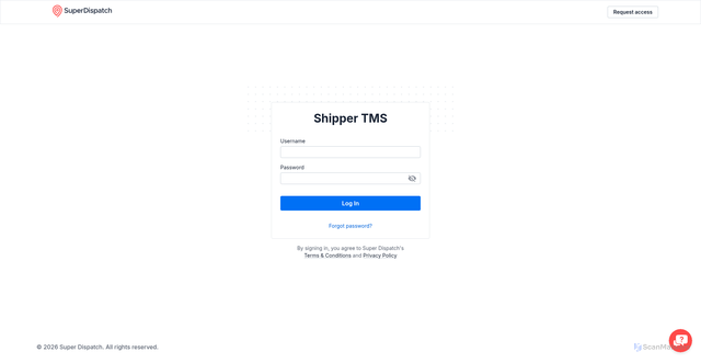 Security scan screenshot of https://shipper.superdispatch.com
