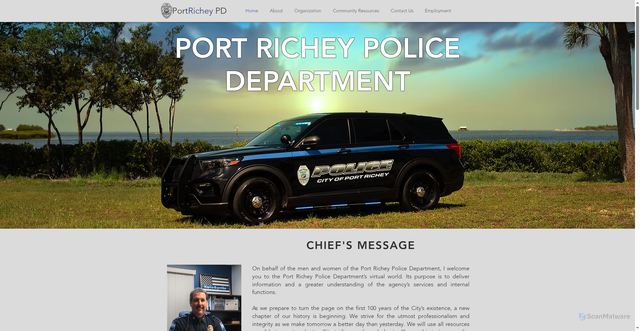 Security scan screenshot of https://www.portricheypd.gov/