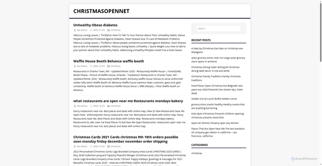 Security scan screenshot of https://christmasopennet.pages.dev/page/4/