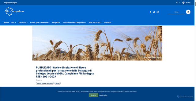 Security scan screenshot of https://www.galcampidano.it
