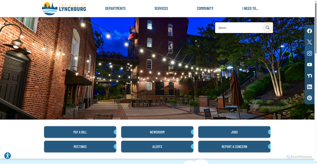 Security scan screenshot of https://lynchburgva.gov/