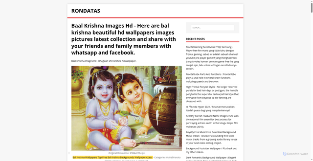 Security scan screenshot of https://sataron.pages.dev/posts/baal-krishna-images-hd