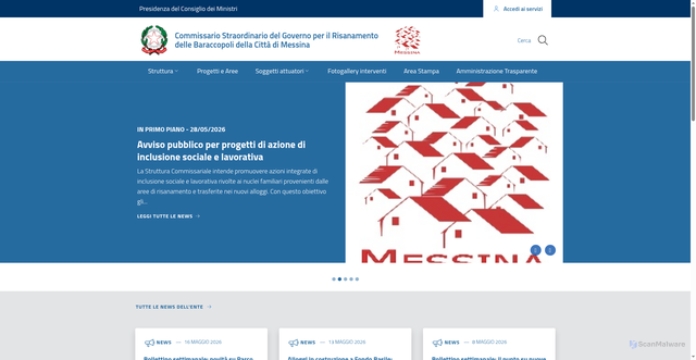 Security scan screenshot of http://www.commissario.risanamento.me.it