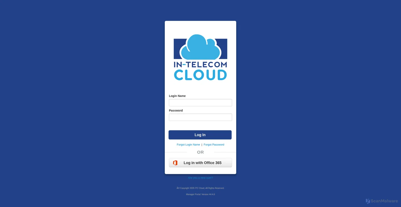 Security scan screenshot of https://core2-iad.itccloud.net