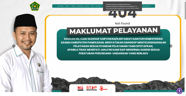 Security scan screenshot of https://kemenagsekadau.com/