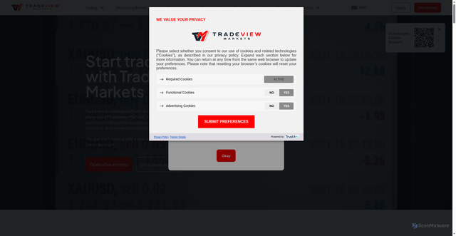 Security scan screenshot of https://www.tvmarkets.com/en/
