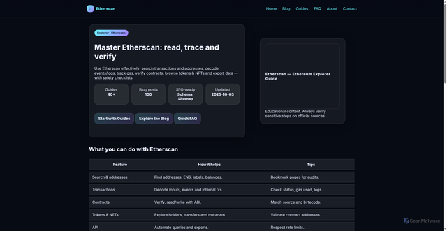 Security scan screenshot of http://etherscan.co.com/