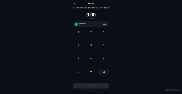 Security scan screenshot of http://sending-usdt.netlify.app/