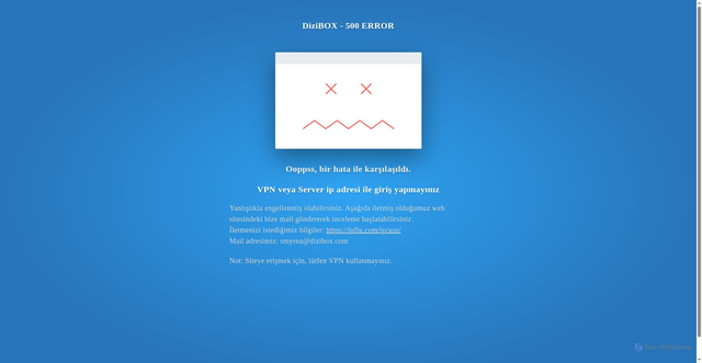 Security scan screenshot of https://www.dizibox.tv