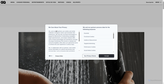 Security scan screenshot of https://gq.com.mx