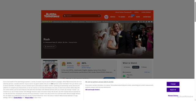 Security scan screenshot of https://www.rottentomatoes.com/m/rush_2013