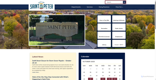 Security scan screenshot of https://saintpetermn.gov/