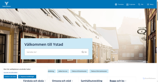 Security scan screenshot of https://ystad.se/