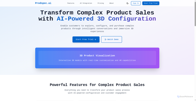 Security scan screenshot of https://prodspec-demo.pages.dev/