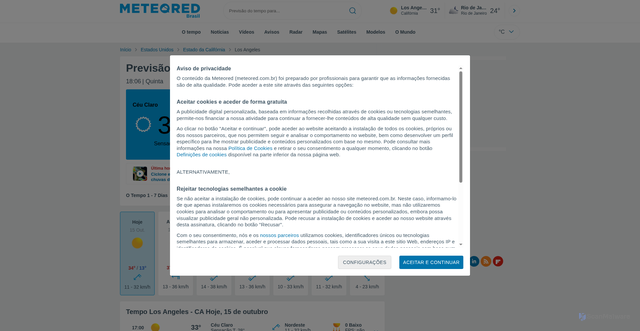 Security scan screenshot of https://www.meteored.com.br/los-angeles_estados-unidos-l10495.htm