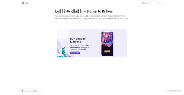 Security scan screenshot of https://ketykainlogin.gitbook.io/us/