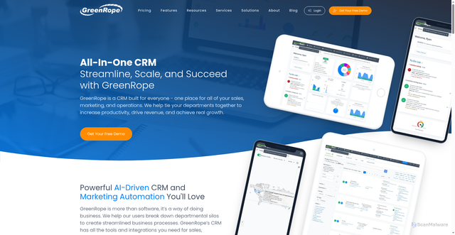 Security scan screenshot of https://greenrope.com