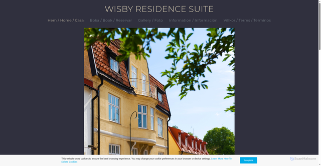 Security scan screenshot of https://wisbyresidence.se