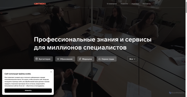 Security scan screenshot of https://action-media.ru