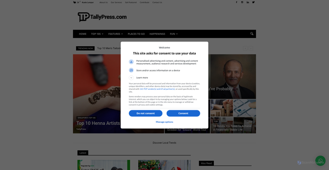 Security scan screenshot of https://tallypress.com