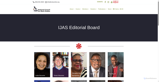 Security scan screenshot of https://ncbsonline.org/publications/ijas-editorial-board/