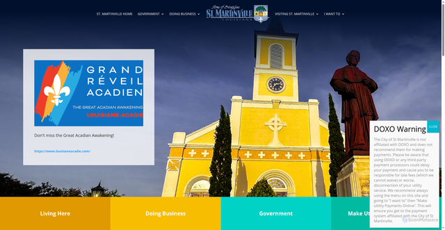 Security scan screenshot of https://stmartinville.gov/