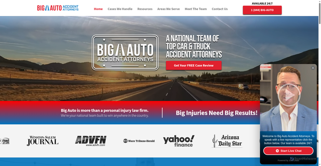 Security scan screenshot of https://bigauto.com/