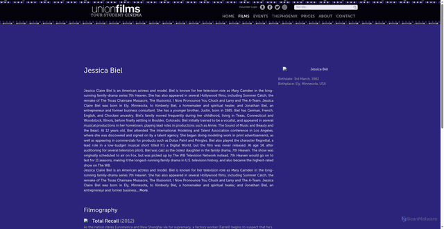 Security scan screenshot of https://www.unionfilms.org/films/people/jessica-biel.html