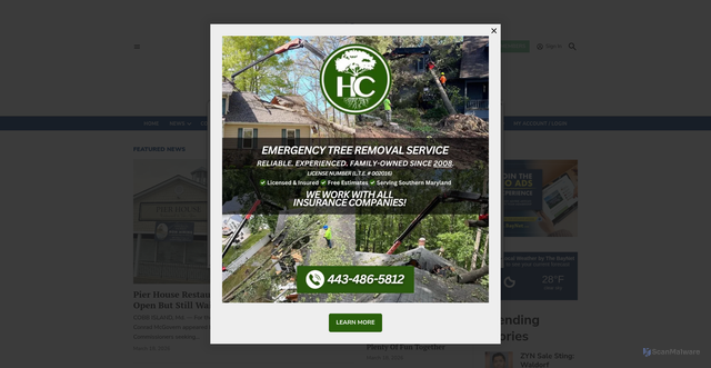 Security scan screenshot of https://thebaynet.com