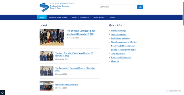 Security scan screenshot of https://www.northsouthministerialcouncil.org/