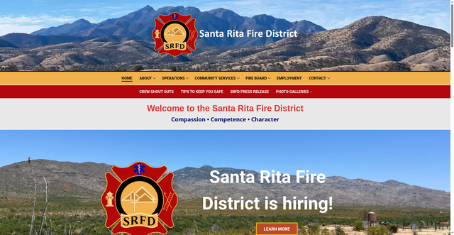 Security scan screenshot of https://srfdaz.gov/