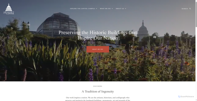 Security scan screenshot of https://www.aoc.gov/