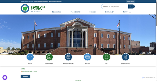 Security scan screenshot of https://beaufortcountync.gov/
