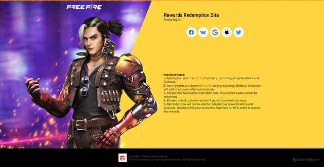 Security scan screenshot of https://garena.vercel.app/