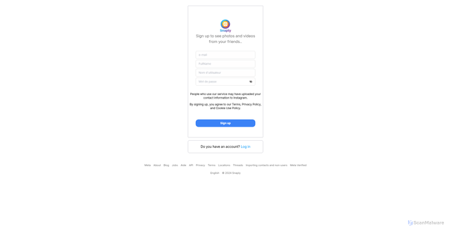 Security scan screenshot of https://snaply-git-main-khadir-salims-projects.vercel.app/account/Signup